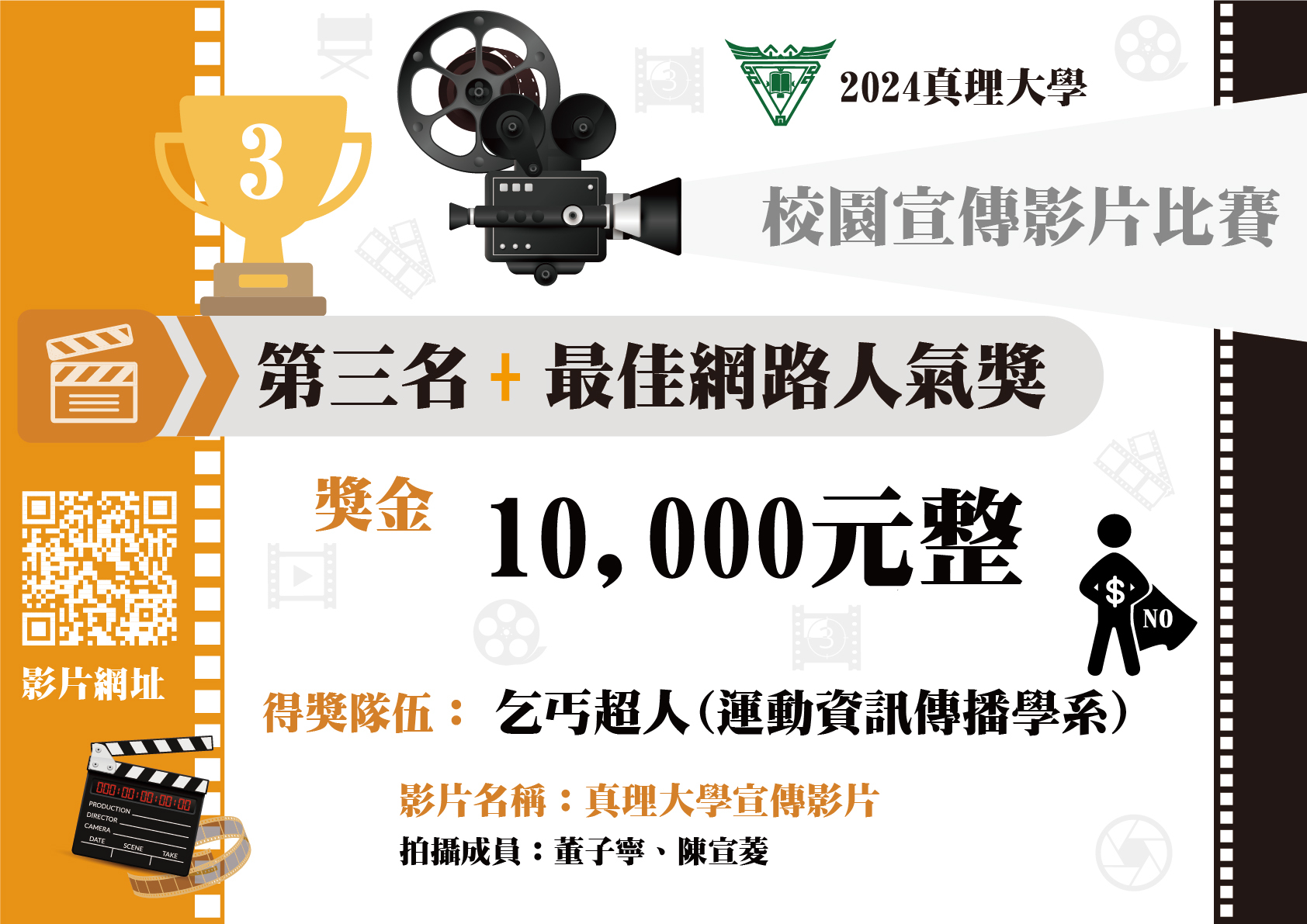 第三名：運動資訊傳播學系-乞丐超人