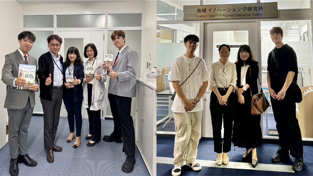 本校師生與西村訓弘教授(左2)、臧黎清教授(右三)合影